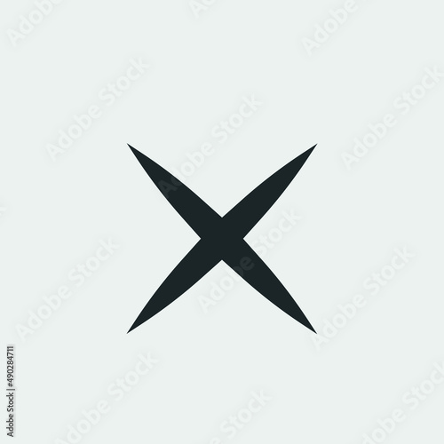 Cancel cross vector icon illustration sign