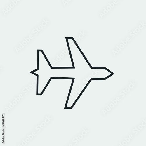 Plane vector icon illustration sign