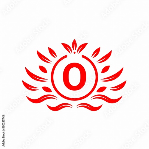 Wallpaper Mural Luxury logo. Alphabet o logo design with luxury logo shape. Luxury o letter logo design. Red color. Modern logo. Creative. O letter. O logo. O alphabet. symbol. Logo shape. Sign. Crown icon. Ideas. Torontodigital.ca