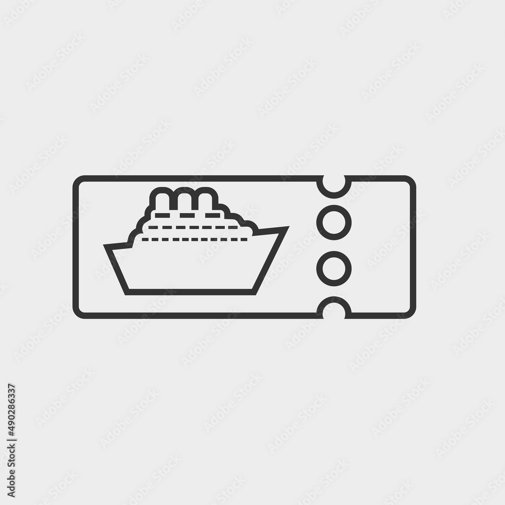Obraz premium Ticket vector icon illustration sign