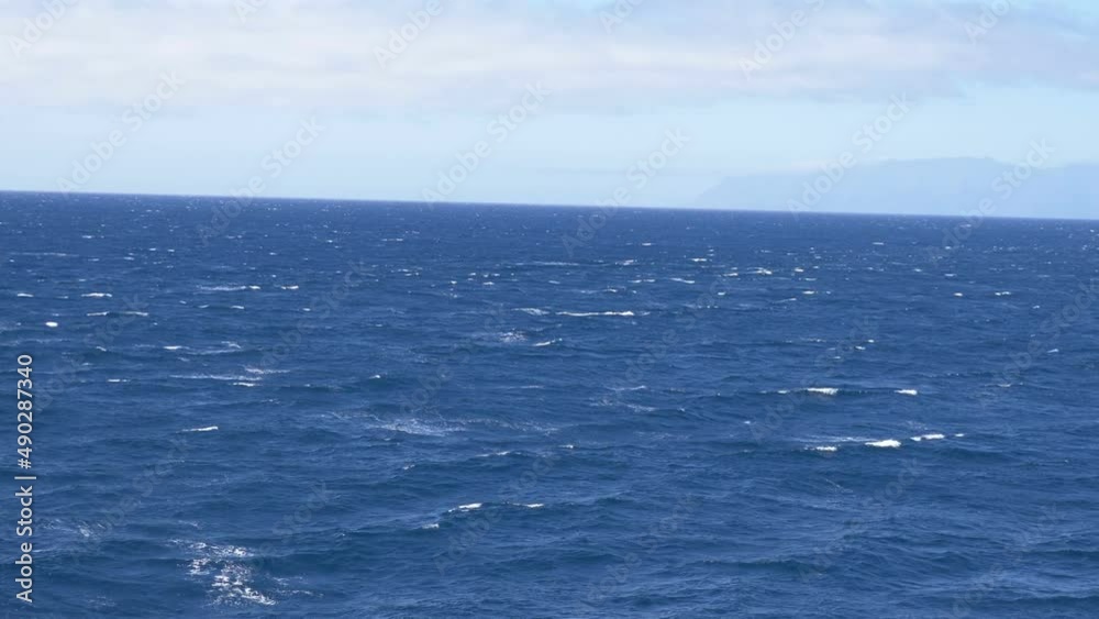 View from a sailing ship on the ocean in 4k slow motion 60fps View from a sailing ship on the ocean in 4k slow motion 60fps