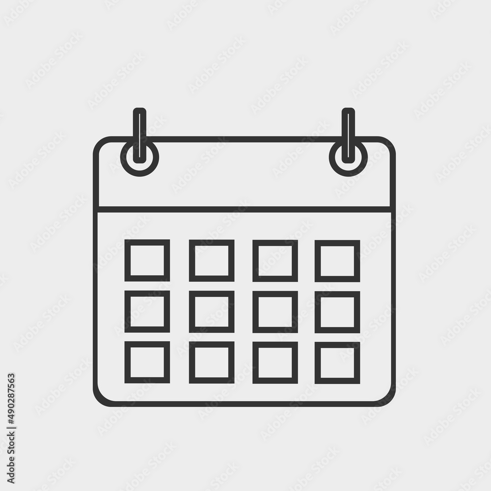 Calendar vector icon illustration sign Calendar vector icon illustration sign