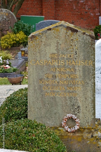 Fototapete Ansbach - Grab von Caspar Hauser - Kaspar