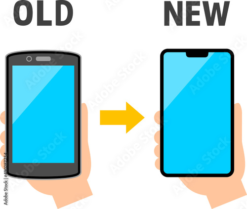 スマートフォンの機種変更のイメージ