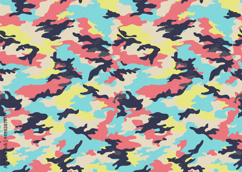 Flying colors camouflage seamless pattern Flying colors camouflage seamless pattern