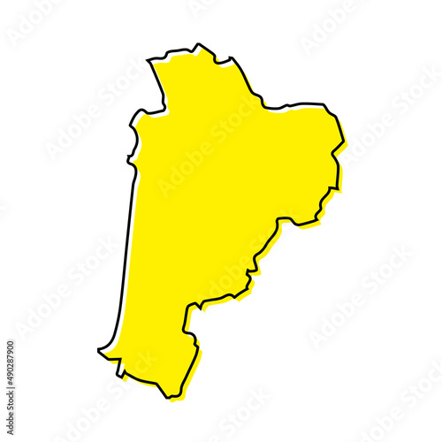 Simple outline map of Nouvelle-Aquitaine is a region of France photo