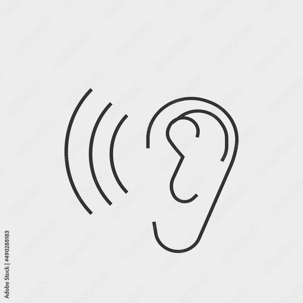 Earing vector icon illustration sign