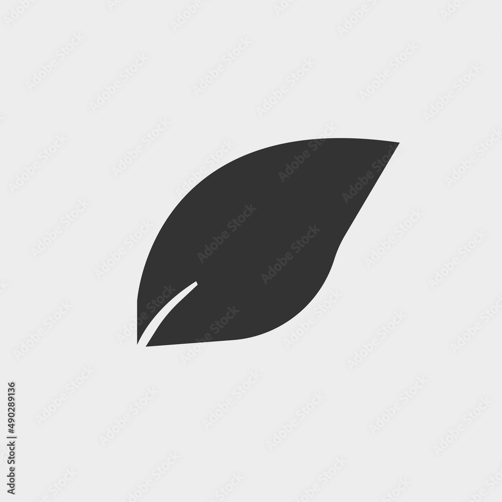 Leaf vector icon illustration sign