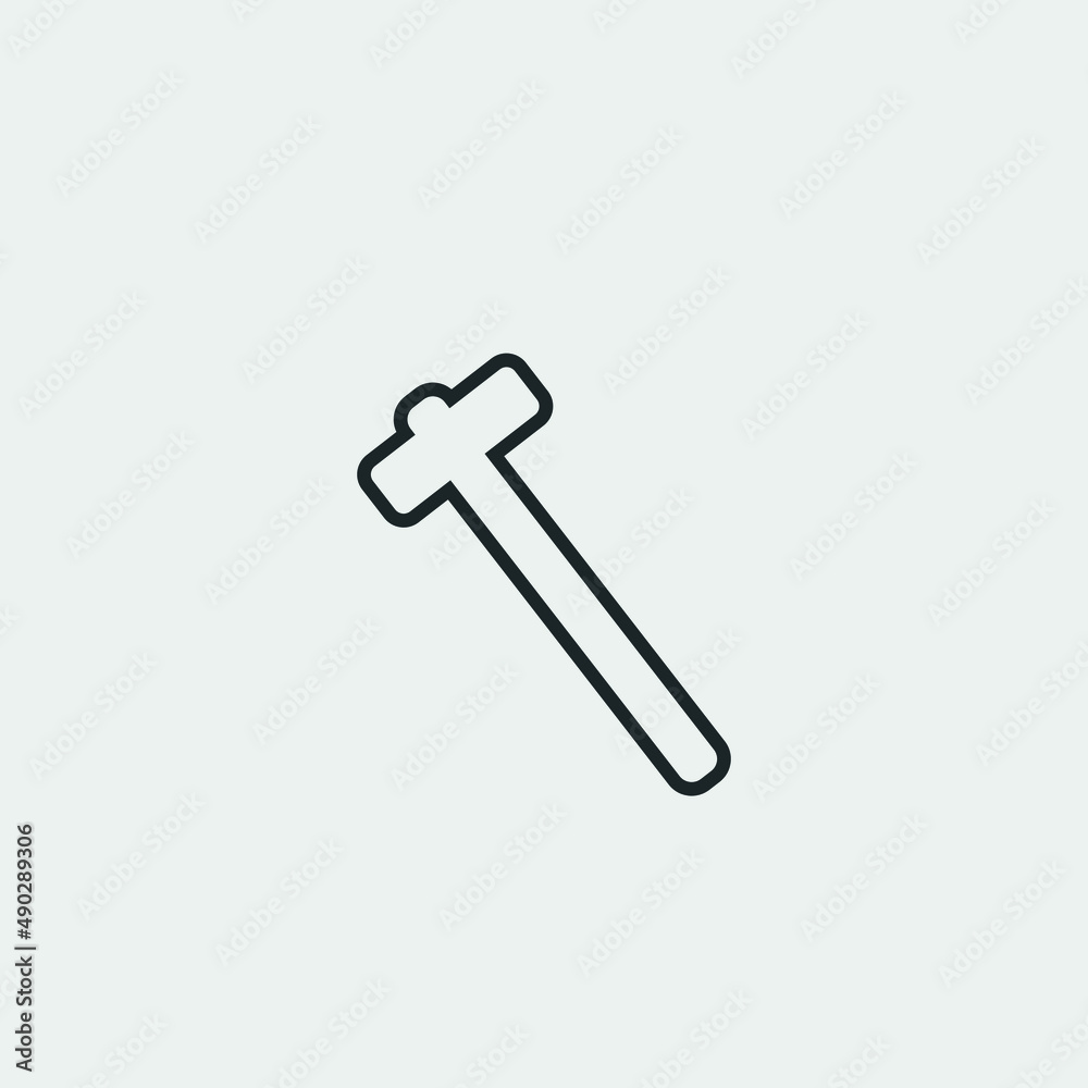 Hammer vector icon illustration sign Hammer vector icon illustration sign