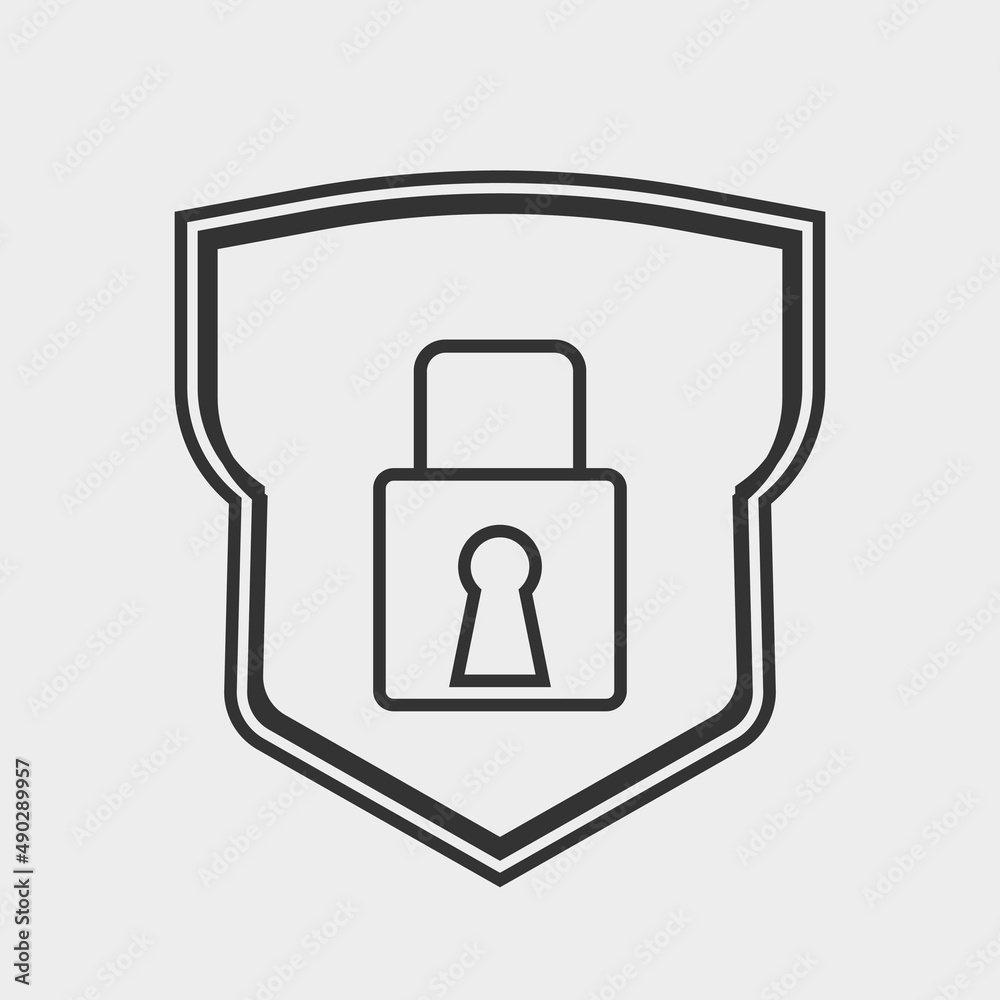 Protection vector icon illustration sign Protection vector icon illustration sign