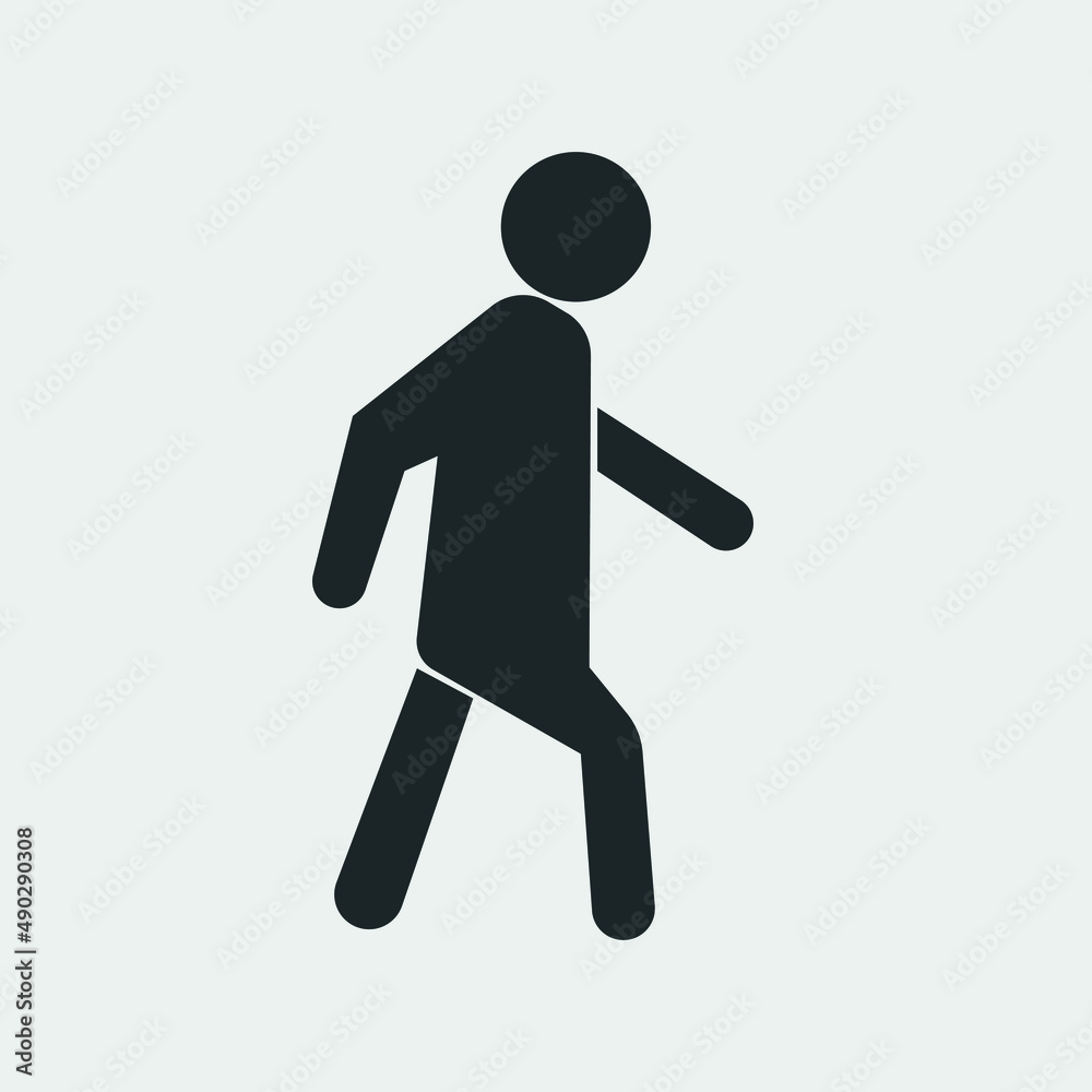 Walk vector icon illustration sign Walk vector icon illustration sign