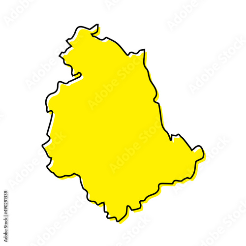 Simple outline map of Umbria is a region of Italy