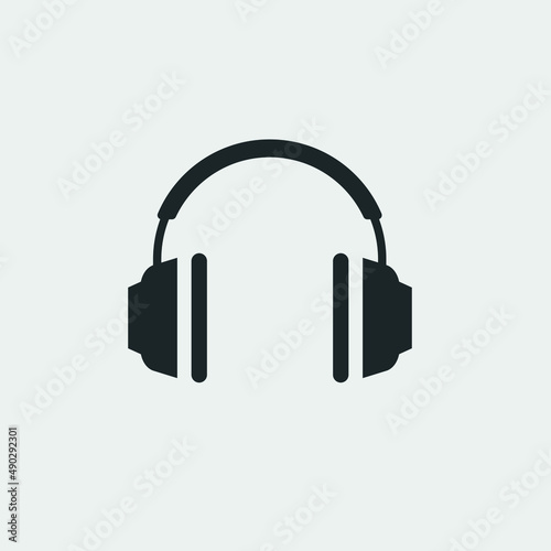 Headphones vector icon illustration sign