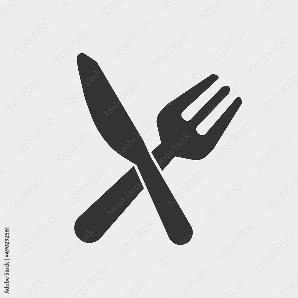 Knife and folk set vector icon illustration sign Knife and folk set vector icon illustration sign
