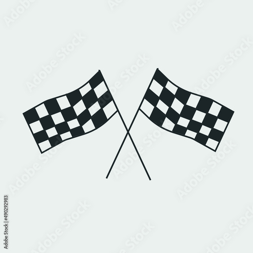 Race flag vector icon illustration sign