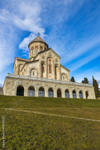 Famous Bodbe Monastery view in Signagi, town in Kakheti region of Georgia