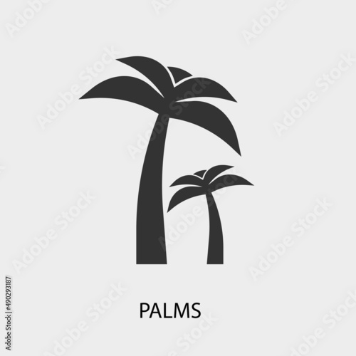 Palms vector icon illustration sign