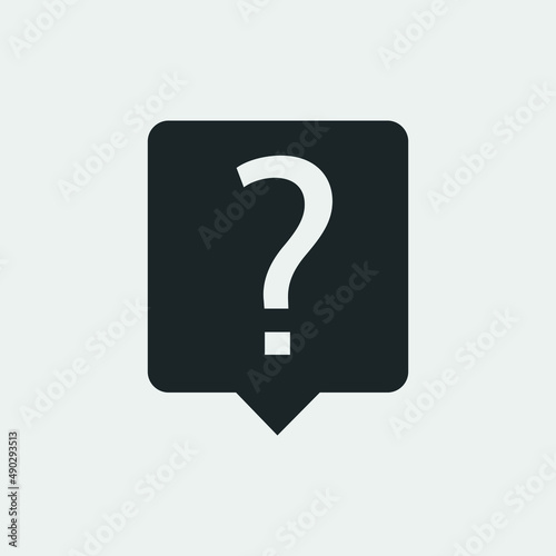 Question mark vector icon illustration sign