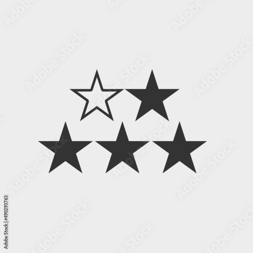 Star rating vector icon illustration sign