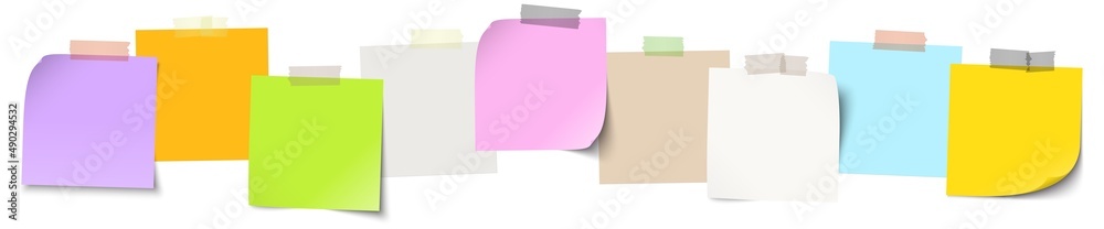 sticky notes with colored adhesive tape sticky notes with colored adhesive tape