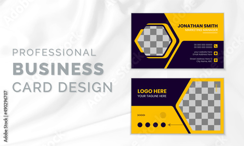 
Stylish modern business card design template. Creative visiting card print template and stationery design.
