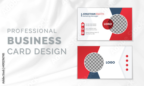 Creative modern business card print template. Double-sided creative business card template.