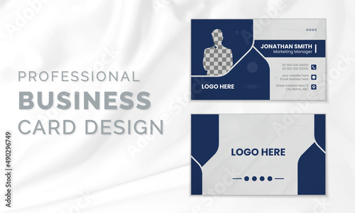 Creative modern business card print template. Double-sided creative business card template.