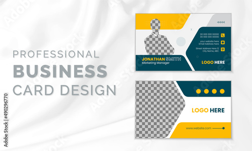 Stylish modern business card design template. Creative visiting card print template and stationery design.