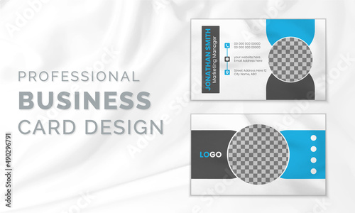 Stylish modern business card design template. Creative visiting card print template and stationery design.
