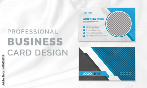 Creative modern business card print template. Double-sided creative business card template.