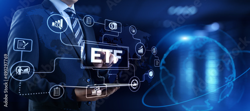 ETF Exchange traded fund stock market trading investment financial concept. © Murrstock