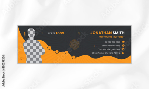 Modern creative email signature design or email footer design template.