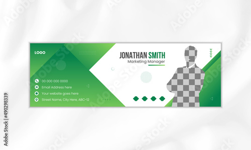 Stylish creative email signature design or email footer design template | Email signature vector template