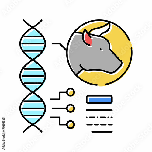 animal genetic color icon vector illustration flat