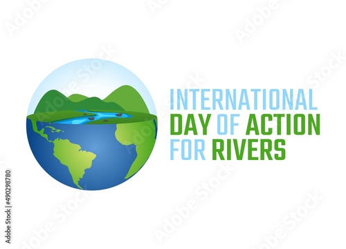 vector graphic of international day of action for rivers good for international day of action for rivers celebration. flat design. flyer design.flat illustration.