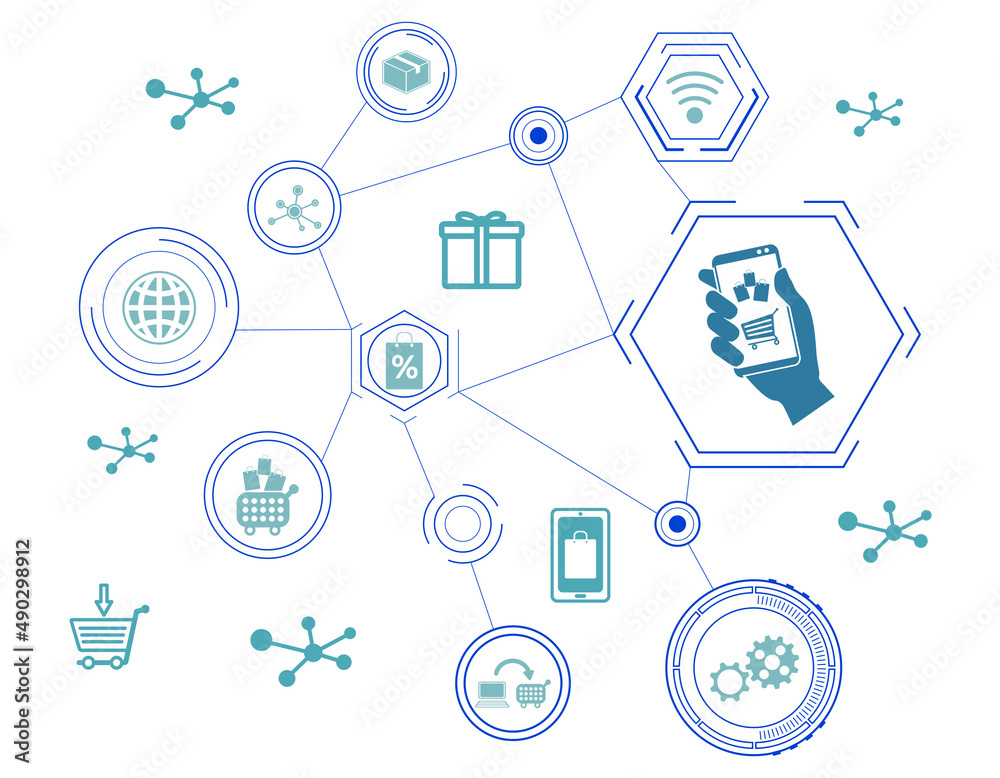 Concept of online shopping