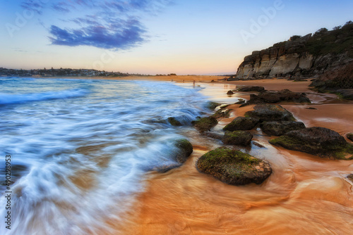 Sea Curl Curl wave stones 2 sand photo