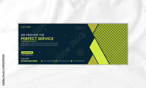 Creative Business Facebook Cover Design. Social media business banner design template. Business promotion facebook cover or social media cover template