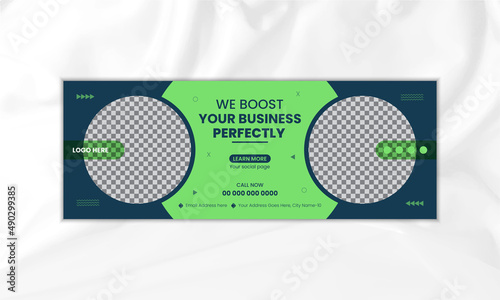 Creative Business Facebook Cover Design. Social media business banner design template. Business promotion facebook cover or social media cover template