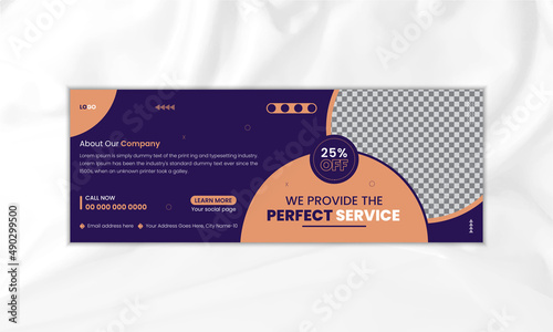 Creative Business Facebook Cover Design. Social media business banner design template. Business promotion facebook cover or social media cover template