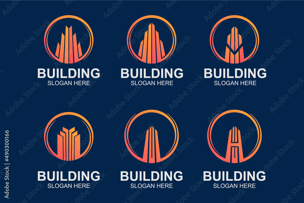 set logo building for company and agency