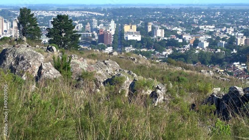 Panoramic view of the city of Tandil from above the surrounding sierra photo