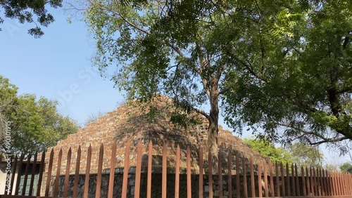 Cinematic parallax shot of Metcalf's folly at the Qutb Complex in Delhi - India photo