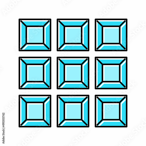 custom mirror color icon vector illustration