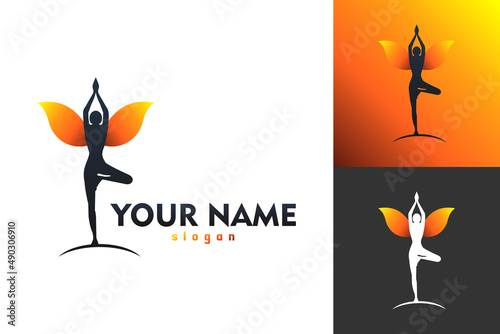 Illustration Vector Graphic of Fairy Yoga Logo. Perfect to use for Yoga Company