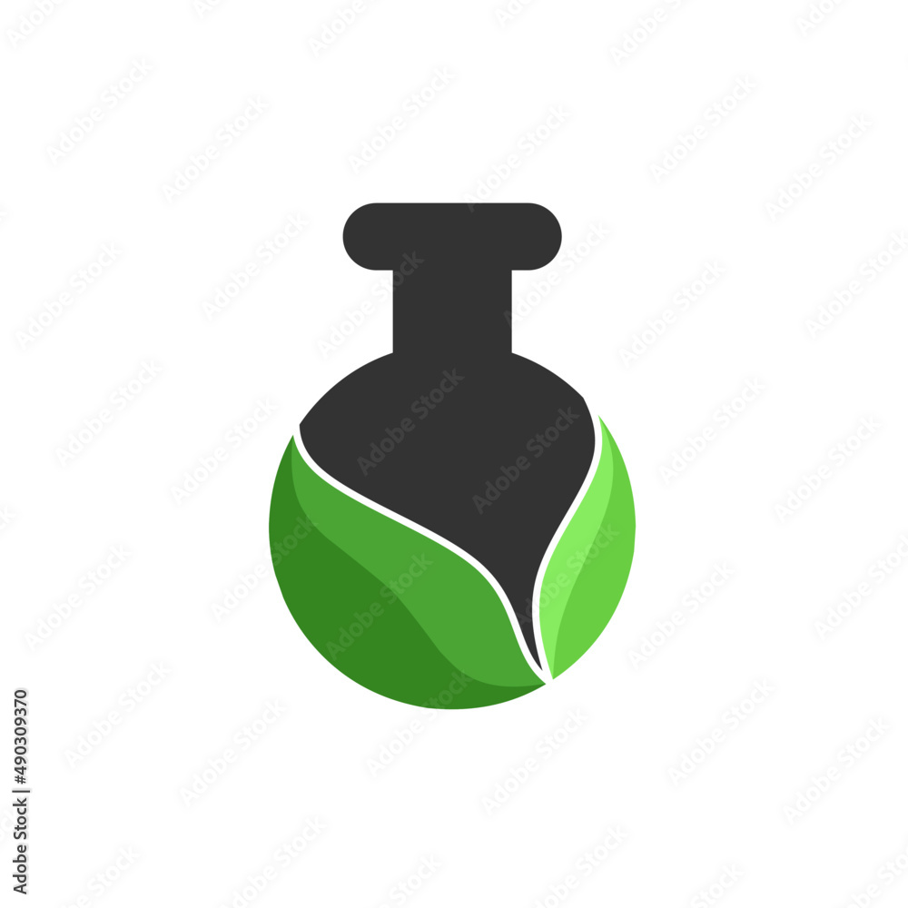 Laboratory beaker glass logo