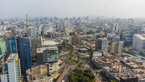 Aerial view of the Miraflores district in Lima