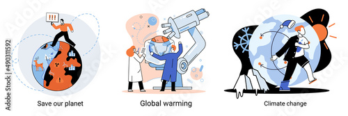 Change climate. Nature biodiversity mother earth. Metaphor of climate change and saving planet, World Environment Day bio technology. Global warming, save our planet, choosing renewable resources