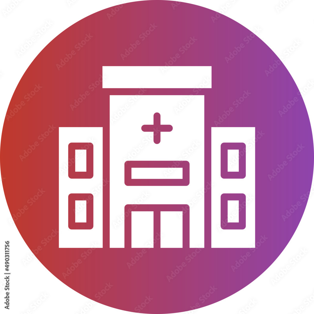 Obraz premium hospital building gradient icon