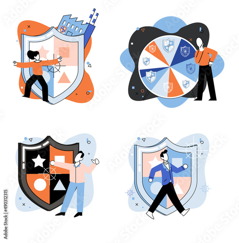 Confidence concept. Person has private conversation metaphor. Confidential communication. Trust property, reassuring partnerships, conviction. Protection of intellectual property. Confidential data
